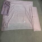 Blush pink shimmer crush suit fabric with embroidery by Punjabi Threads Melbourne