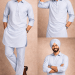 ice blue punjabi kurta pajama for men premium traditional wear australia