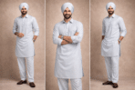 Premium Light Grey Punjabi Kurta Pajama for Men - Festive Wear