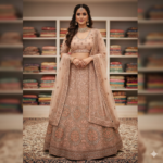 Elegant Designer Embroidered Lehenga with Unstitched Blouse