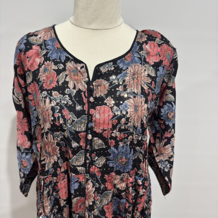 Elegant Reyon Floral Anarkali Dress for Women - Ethnic Wear