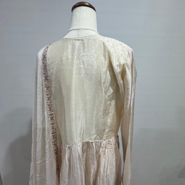 Ivory embroidered Anarkali suit set with dupatta – festive Indian wear Melbourne