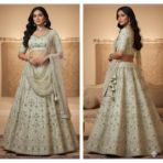 Mint Green Embroidered Lehenga Choli with Net Dupatta – Bridal & Festive Wear - Image 5