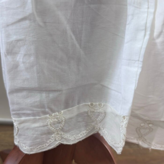 White Chikankari cotton kurta set with pants and dupatta by Punjabi Threads Melbourne