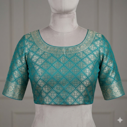 Designer blouse for Banarasi silk saree