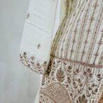 Pure Chinon embroidered Punjabi suit set with palazzo
