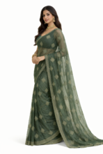 shimmer crush saree
