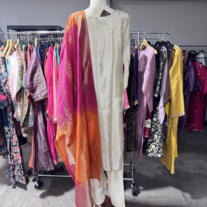 Back view maslin ethnic suit with dupatta traditional wear Australia