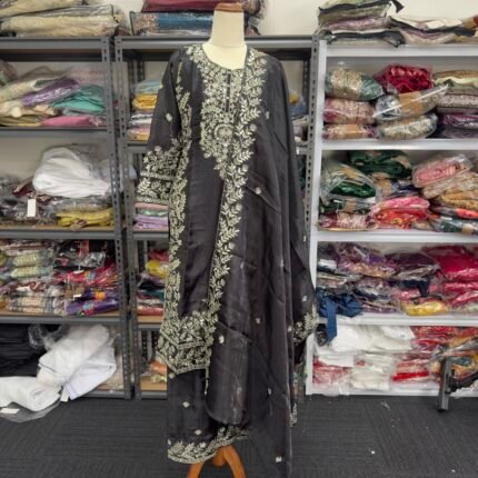 Black Pakistani Plazzo Suit - Punjabi Threads product image 1