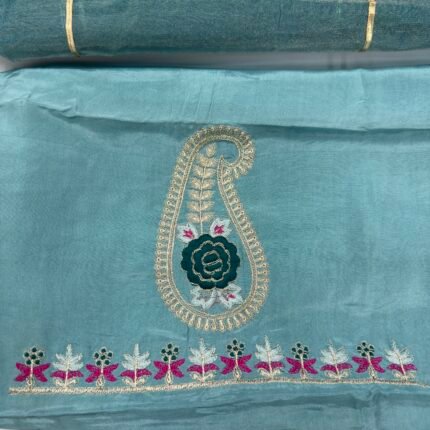 Elegant Sky Blue Embroidered Punjabi Suit - Punjabi Threads product image 1