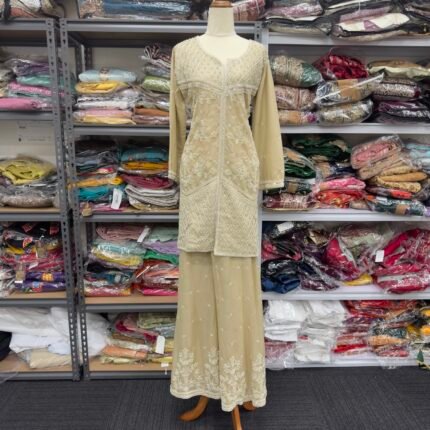 Golden Aura Premium Sharara Set - Punjabi Threads product image 1