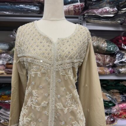 Golden Aura Premium Sharara Set - Punjabi Threads product image 2