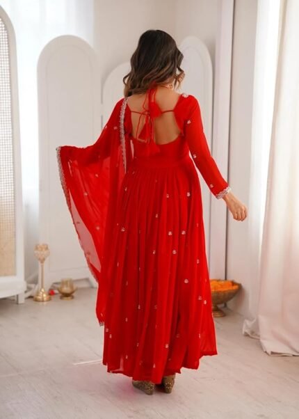 Women's Georgette Anarkali Gown - Punjabi Threads product image 1