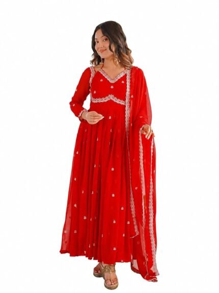 Women's Georgette Anarkali Gown - Punjabi Threads product image 2
