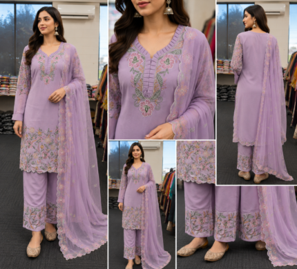 Lavender Blossom Pakistani Suit - Punjabi Threads product image 1
