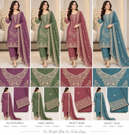 Noor-e-Zehra Embroidered Salwar Suit - Punjabi Threads product image 2