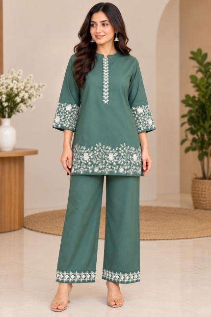 Sage Green Co-Ord Set - Punjabi Threads product image 1