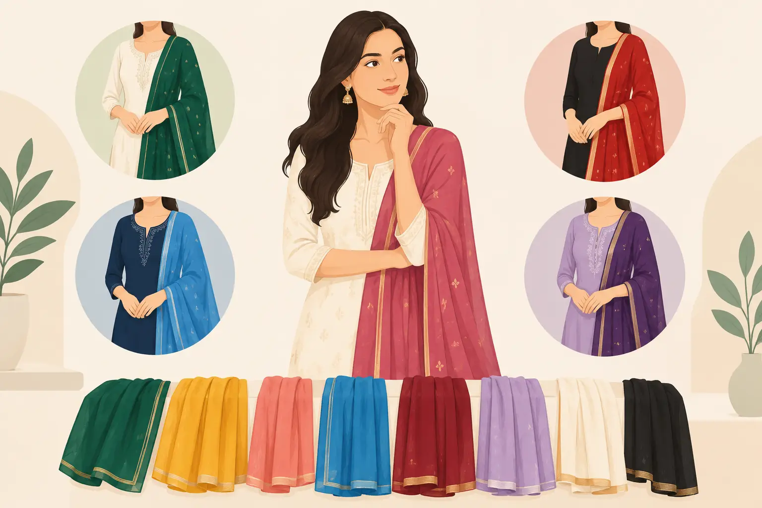 How to Choose Dupatta Color for Every Outfit